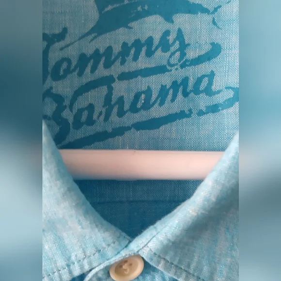 Tommy Bahama mens long Sleeve linen shirt New without Tag light green - Picture 3 of 6